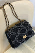 'Kehlani' Textured Denim Crossbody Bag - Celes Fashion